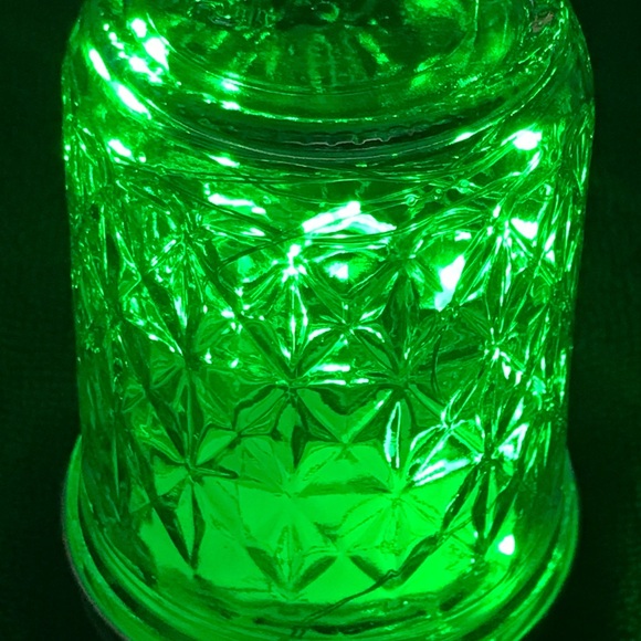 GREEN 1/2 PINT MASON JAR w/ LED FAIRY-LIGHTS/HANDCRAFTED - Picture 7 of 13